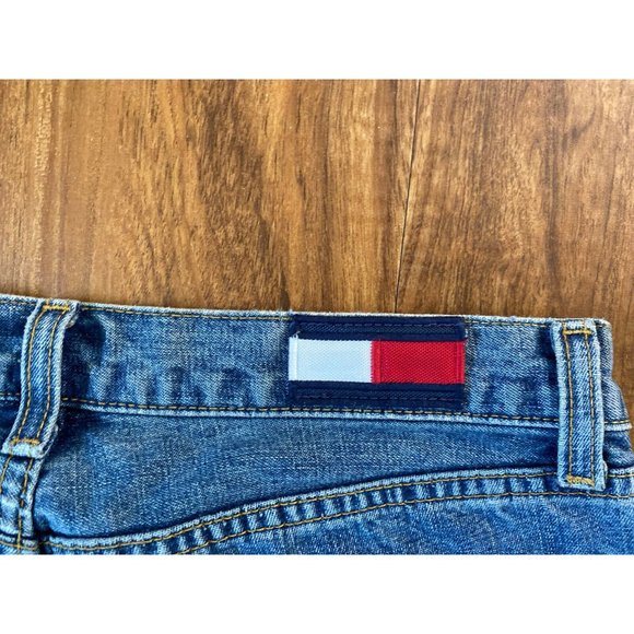Vintage Tommy Hilfiger‎ Straight Jeans Women's 7 Rare Raw Frayed Hem Side Slits - Picture 10 of 12